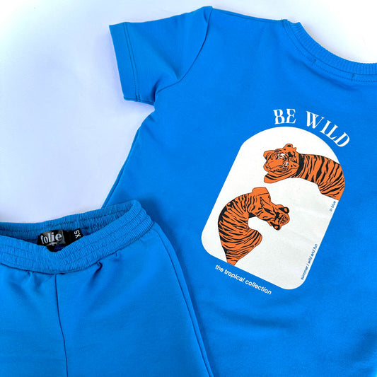 Tropical Kids Blue Set: T-Shirt & Shorts