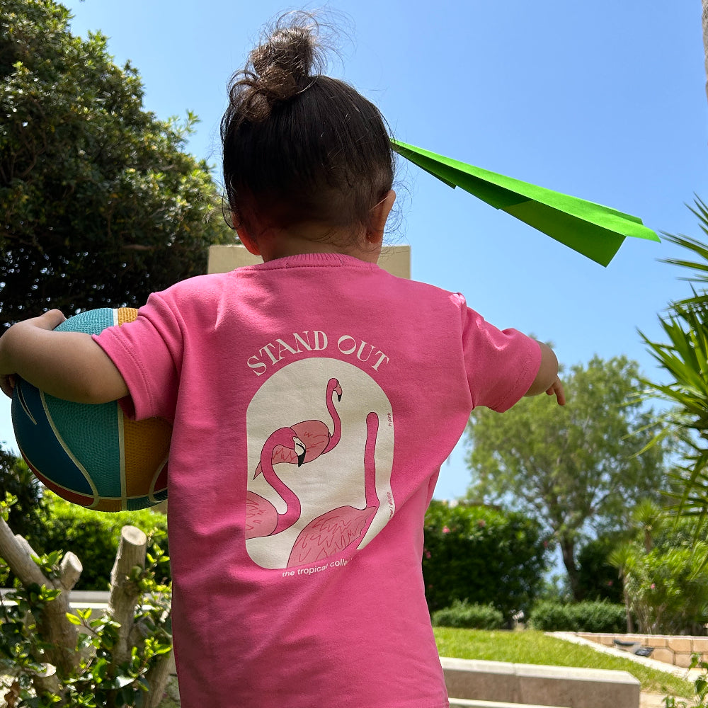 Tropical Kids Pink Set: T-Shirt & Shorts