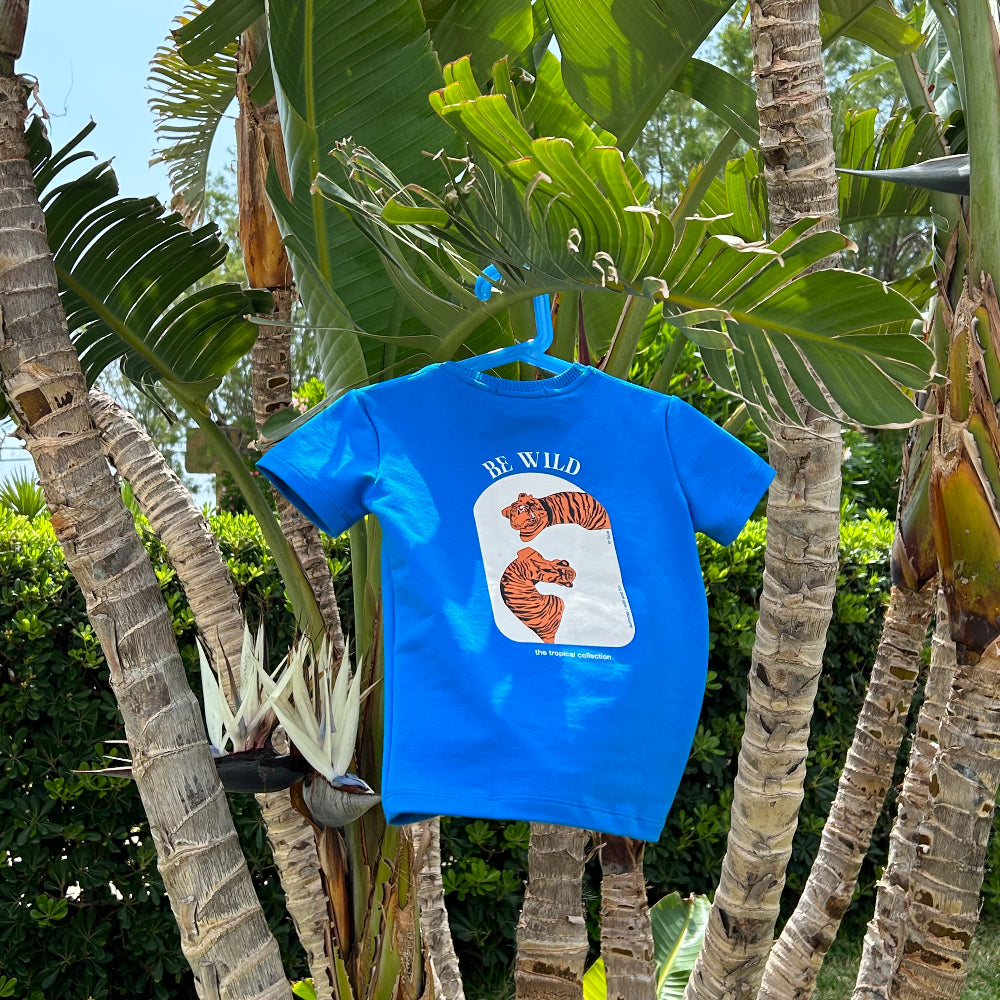 Tropical Kids Blue Set: T-Shirt & Shorts